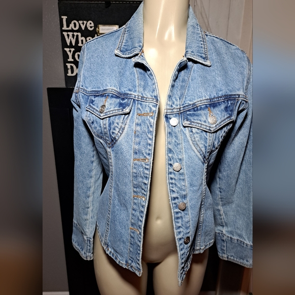 Vintage Moda Int'l Denim Jean Jacket - Size S - Picture 2 of 7